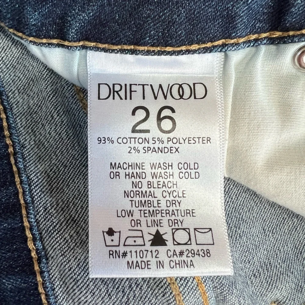 Driftwood Jackie High Rise Skinny Jeans in Dark Wash, size 26 - Picture 7 of 9